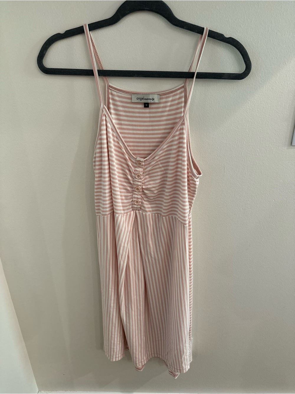 angel Maternity Pink Stripe Sleep Chemise